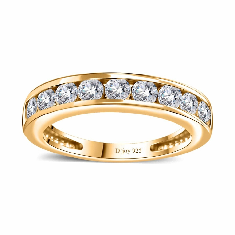 NWOT Sparkling Genuine Moissanite Half Eternity Band Ring